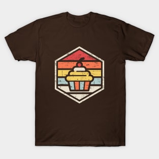 Retro Badge Cupcake T-Shirt